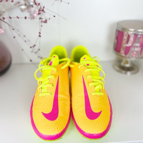 Nike By You Phantom GT2 Academy MG Soccer Cleats Orange Yellow Mens 7.5 Womens 9 - Picture 4 of 14